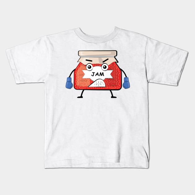 Jam Boxer - Funny Character Illustration Kids T-Shirt by DesignWood Atelier